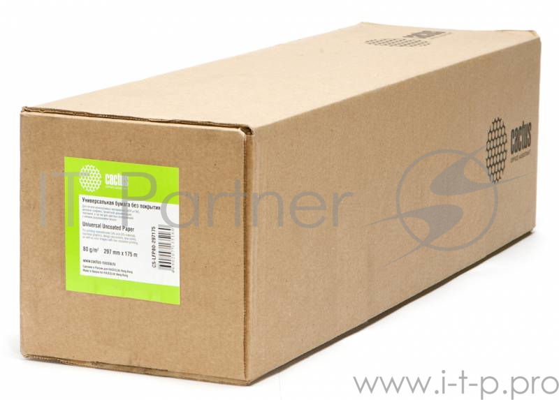 Универсальная инженерная бумага Cactus без покрытия А3 297ммх175м. 80 г/кв.м втулка 76,2мм (3”)