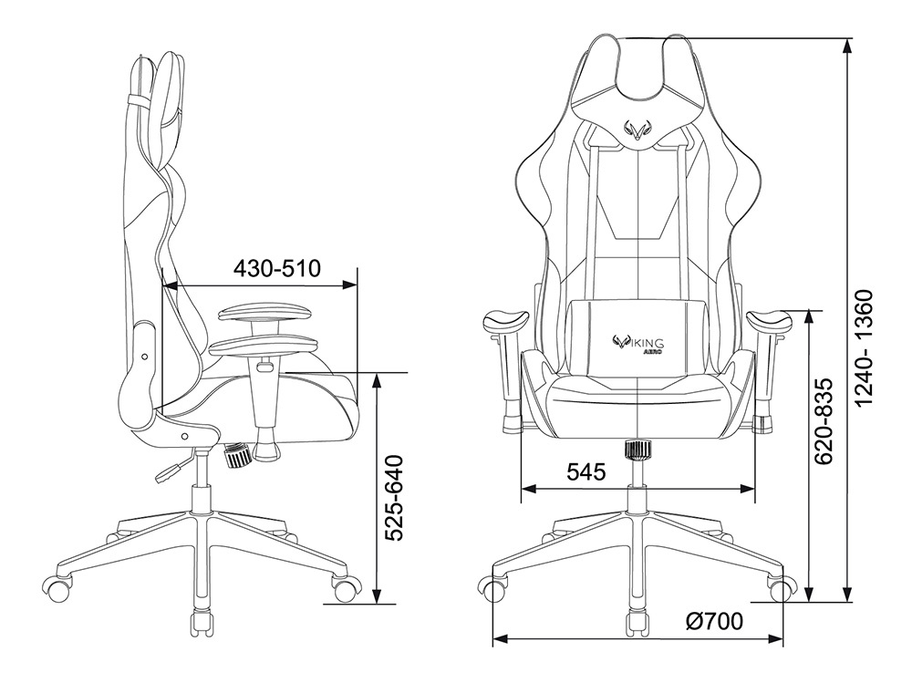 Кресло игровое Бюрократ VIKING 5 AERO LGREEN черный/салатовый искусственная кожа