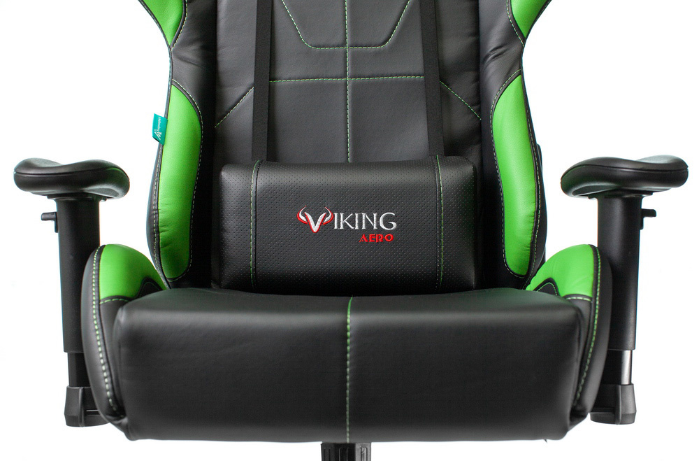 Кресло игровое Бюрократ VIKING 5 AERO LGREEN черный/салатовый искусственная кожа
