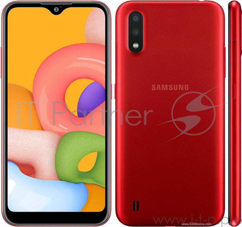 Смартфон Samsung SM-A015F Galaxy A01 16Gb красный моноблок 3G 4G 5.7 720x1520 Android 10 13Mpix 802.11 b/g/n GPS GSM900/1800 GSM1900 TouchSc MP3