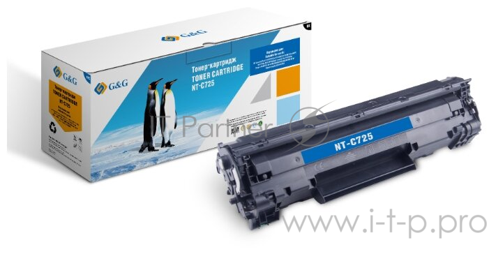 Картридж лазерный G&G NT-C725 черный (1600стр.) для Canon imageCLASS MF3010 MFP/LBP-6000/6000B/6020/6020B/