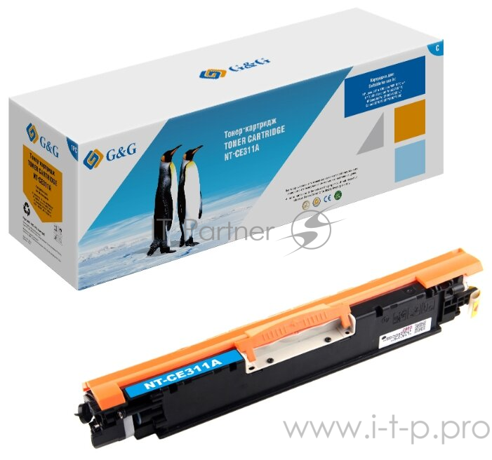Картридж лазерный G&G NT-CE311A голубой (1000стр.) для HP LJ Pro 100 color MFP M175nw/CP1025/LJ Pro M275 MFP