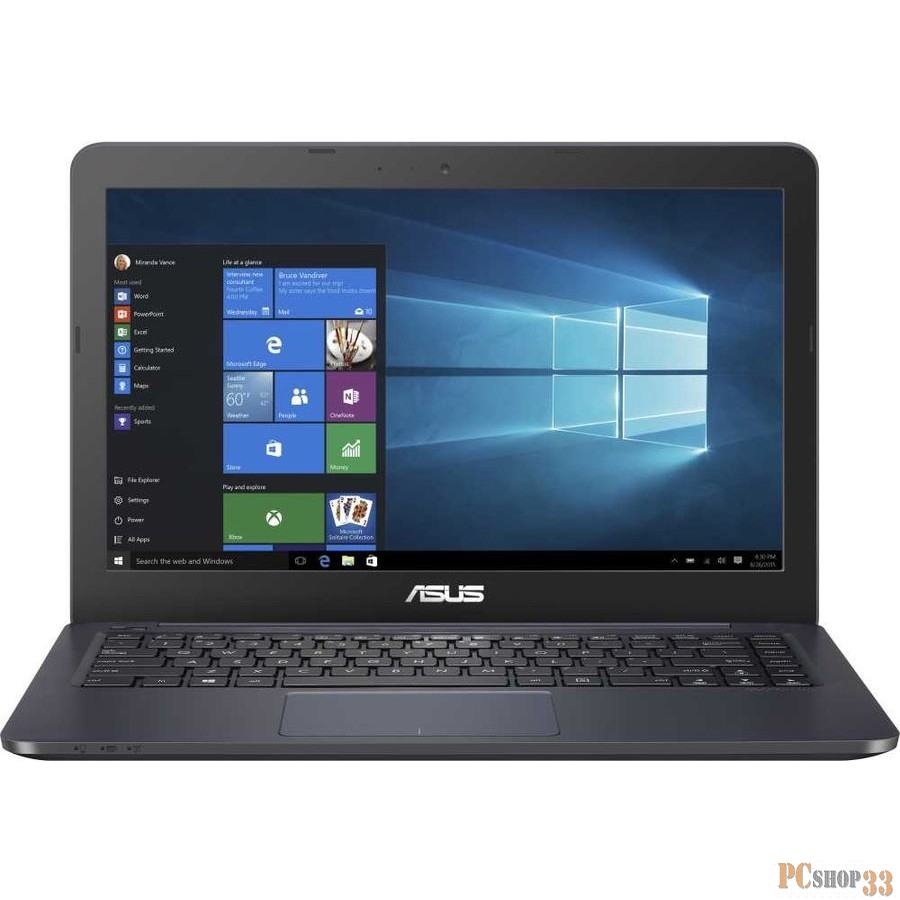 Ноутбук Asus VivoBook E402YA-FA031T E2 7015/4Gb/eMMC64Gb/AMD Radeon R2/14.1/FHD (1920x1080)/Windows 10/dk.blue/WiFi/BT/Cam