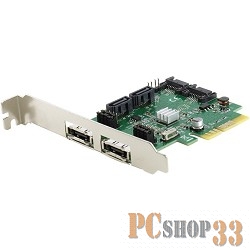 Контроллер Espada FG-EST11B-1-CT01 (RTL) PCI-Ex4, SATA 6Gb / s, 2port-ext, 4port-int, RAID, Hyper Duo