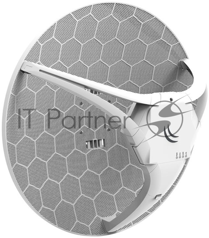 MikroTik LHG R with 10.5dBi 60 degrees LTE directional antenna, 650MHz CPU, 64MB RAM, 2xLAN (one with PoE-OUT) miniPCI-e slot, Dual-SIM, RouterOS L3,