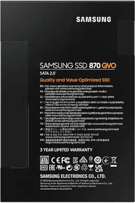 Накопитель SSD Samsung SATA III 1Tb MZ-77Q1T0BW 860 QVO 2.5