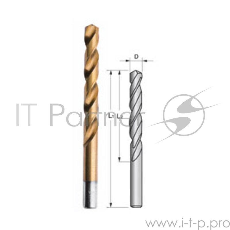 Сверло по металлу АТАКА 7089350 3.9мм титан 10шт. бокс профи