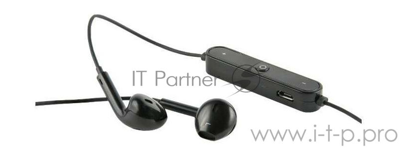 Гарнитура вкладыши Redline BHS-01 черный беспроводные bluetooth (в ушной раковине)