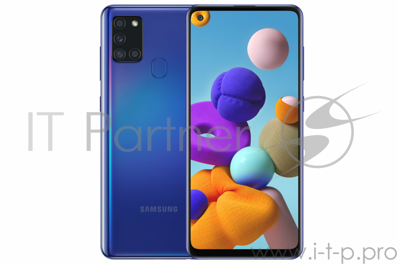 Смартфон Samsung Galaxy A21s SM-A217F 64Gb синий 3G 4G 6.5 720x1600 And10 48Mpix 802.11 a/b/g/n/ac