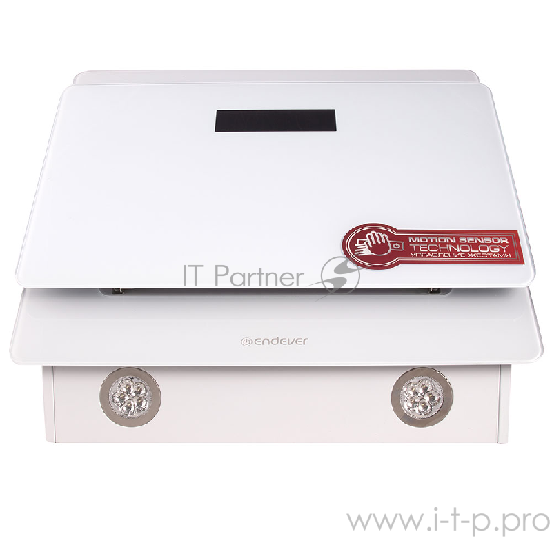 Вытяжка кухонная Endever Spectre KH-41W, цвет белый, 190Вт, 3 скоростных режима, ширина встраивания 60 см, технология управления жестами, 1 шт/уп