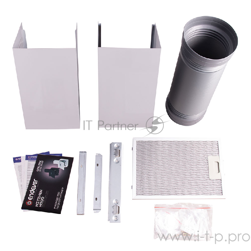 Вытяжка кухонная Endever Spectre KH-41W, цвет белый, 190Вт, 3 скоростных режима, ширина встраивания 60 см, технология управления жестами, 1 шт/уп