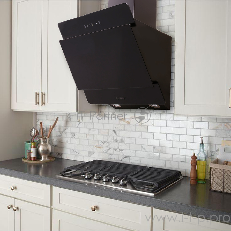 Вытяжка кухонная Endever Spectre KH-40B, цвет черный, 190Вт, 3 скоростных режима, ширина встраивания 60 см, технология управления жестами, 1 шт/уп