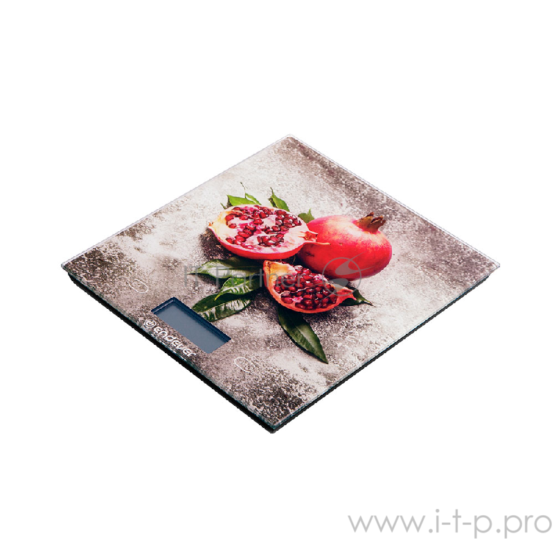 Весы кухонные Endever Chief-505, рисунок Гранат, вес от 2 г до 5 кг, закаленное стекло, автовыключение