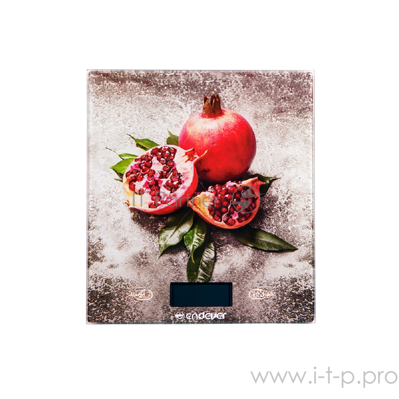 Весы кухонные Endever Chief-505, рисунок Гранат, вес от 2 г до 5 кг, закаленное стекло, автовыключение