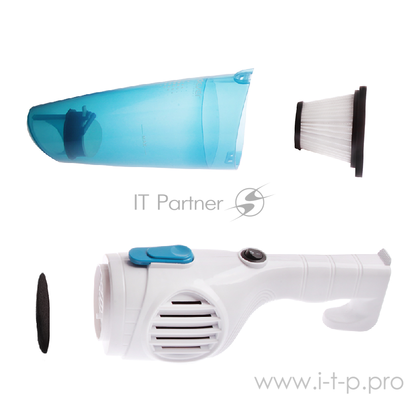 Вертикальный пылесос циклонного типа Endever SkyClean VC-278, белый/голубой, мощность 700 Вт, циклонная система фильтрации, 6 шт/уп