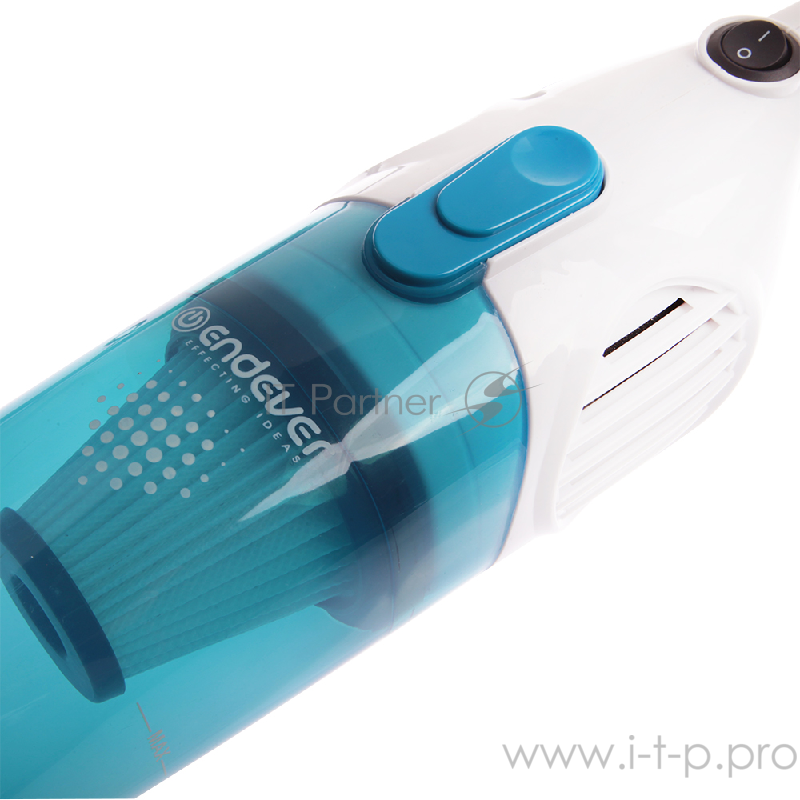 Вертикальный пылесос циклонного типа Endever SkyClean VC-278, белый/голубой, мощность 700 Вт, циклонная система фильтрации, 6 шт/уп