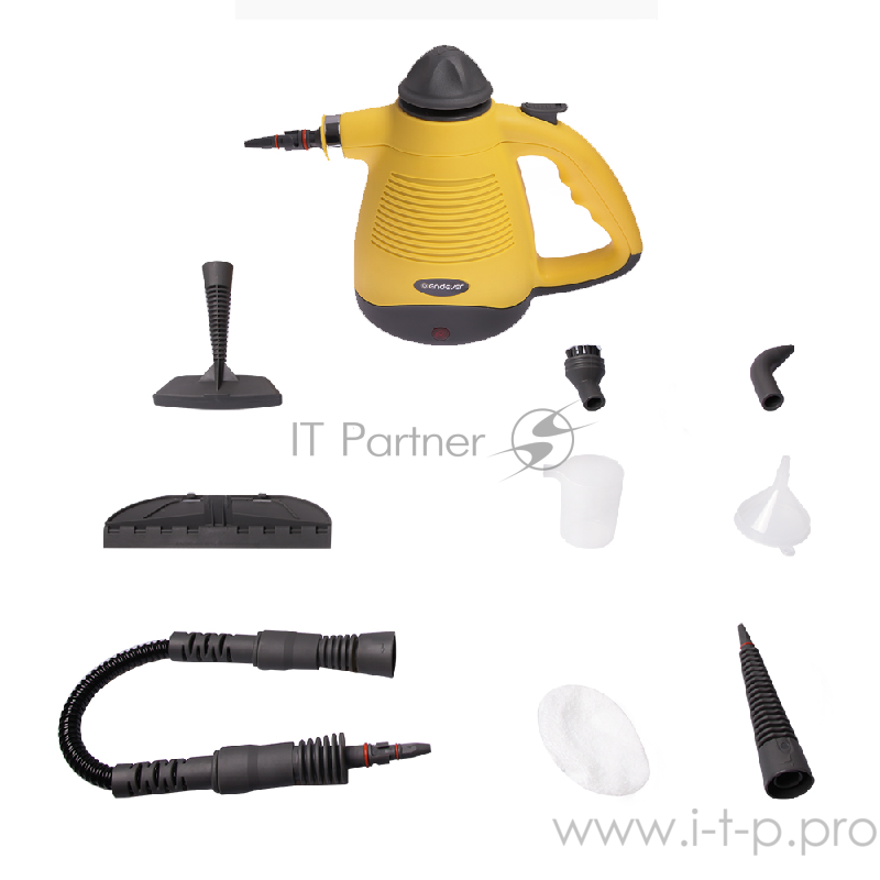 Универсальный пароочиститель Endever Odyssey Q-442, черный/желтый, 900 Вт, 3.5 бар, 28 г/мин