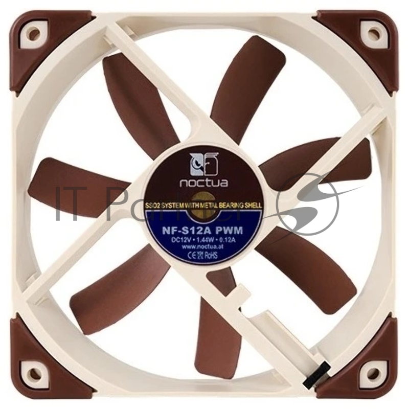 Вентилятор Noctua NF-S12A PWM 120mm, 300-1200rpm