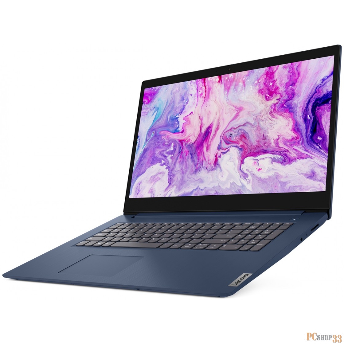 Ноутбук 17.3 HD+ Lenovo IdeaPad 3 abyss blue (AMD Ryzen 3 3250U/8Gb/256Gb SSD/noDVD/VGA int/DOS) (81W2003XRK)