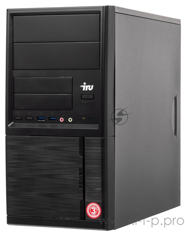 ПК IRU Office 223 MT Ryzen 3 3200G (3.6)/8Gb/SSD240Gb/Vega 8/Windows 10 Professional 64/GbitEth/400W/черный