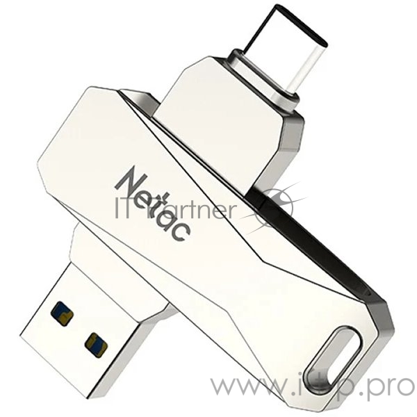 USB Drive Netac U782C dual USB3.0+TypeC 64GB, retail version