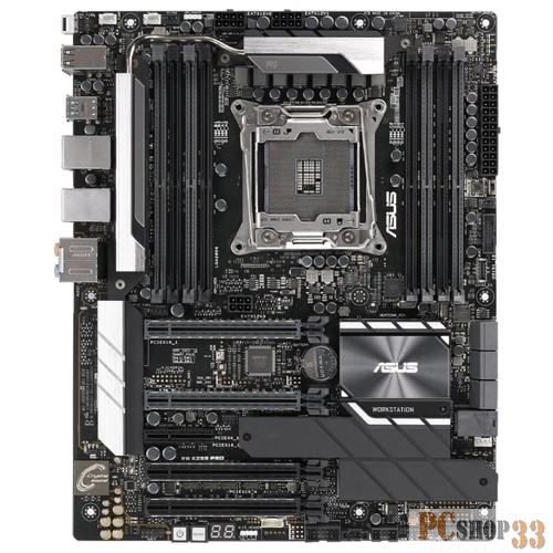 Мат. плата Socket2066 ASUS WS X299 PRO (iX299, 4xDDR4, M.2, U.2, SATA III, RAID, 4xPCI-E, 2x1Гбит LAN, USB2.0, USB3.1, ATX)