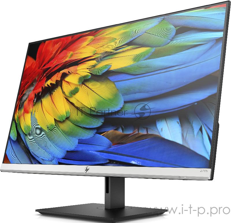 Монитор 27 HP 27fh black (IPS, 1920x1080, 16:9, 178/178, 300cd/m2, 1000:1, 5ms, 75Hz, VGA, 2xHDMI) (4HZ38AA)