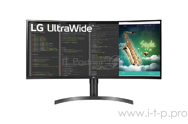 Монитор LG 35 35WN75C-B черный VA LED 21:9 HDMI M/M матовая HAS 300cd 178гр/178гр 3440x1440 DisplayPort UWQHD USB 8.3кг
