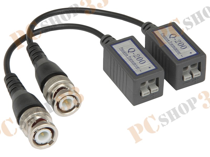 Пассивный приемник/передатчик видеосигнала по витой паре на 1 канал Q-Cam Q-200 (2шт./уп.)