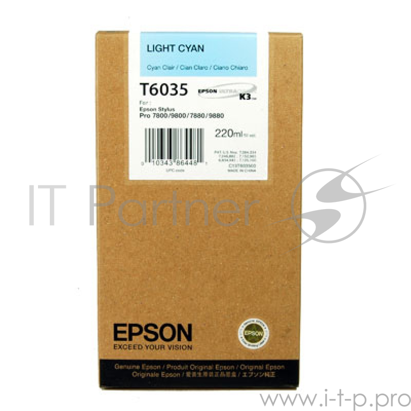 Картридж Epson Stylus Pro 7800/7880/9800/9880 (O) T6035 light cyan(ст.н.T563500)