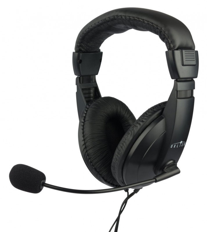 Наушники с микрофоном Oklick HS-M137V черный 1.8м мониторы оголовье