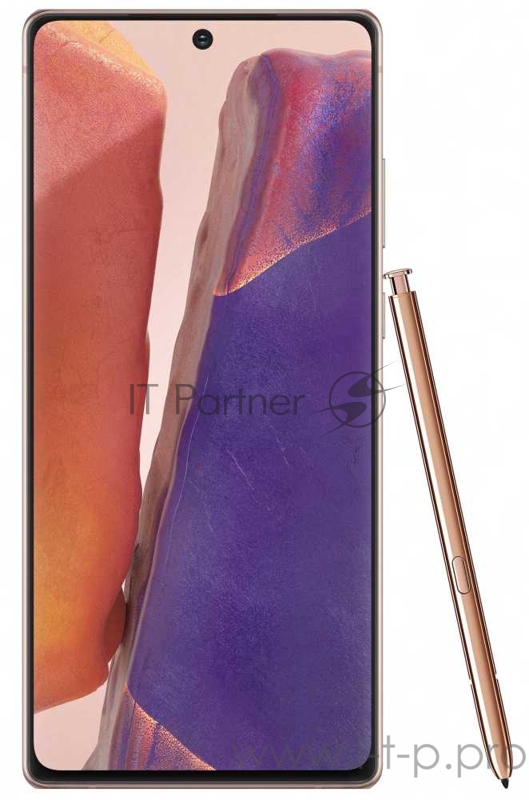 Смартфон Samsung SM-N980F Galaxy Note 20 256Gb 8Gb бронзовый моноблок 3G 4G 2Sim 6.7 1080x2400 Android 10.0 64Mpix 802.11 a/b/g/n/ac/ax NFC GPS GSM900/1800 GSM1900 TouchSc Ptotect MP3