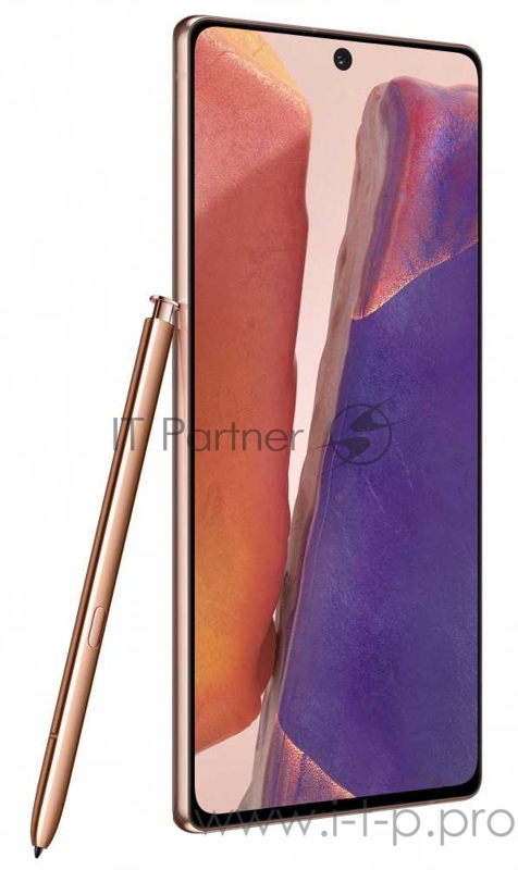 Смартфон Samsung SM-N980F Galaxy Note 20 256Gb 8Gb бронзовый моноблок 3G 4G 2Sim 6.7 1080x2400 Android 10.0 64Mpix 802.11 a/b/g/n/ac/ax NFC GPS GSM900/1800 GSM1900 TouchSc Ptotect MP3