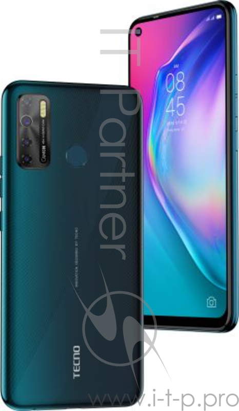 Смартфон Tecno CD7 CAMON 15 Dark Jade, 6.6, 1600 x 720 пикселей, 2.0GHz, Octa-Core, 4GB RAM, 64GB, up to 256GB flash, 48Mpix+2Mpix+2Mpix+QVGA/16Mpix, 2 Sim, 4G, BT v5.0, WiFi 802.11 b/g/n, GPS / AGPS, Micro-USB, 5000mAh, Android 10, 196g, 164,1ммx 76