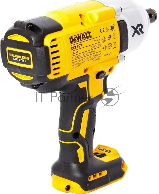 Гайковерт DCF897N. 18.0 В XR,610 Вт,3 скорости 135/400/950 Нм,0-400/1200/1900 об/мин,БЕЗ АКК