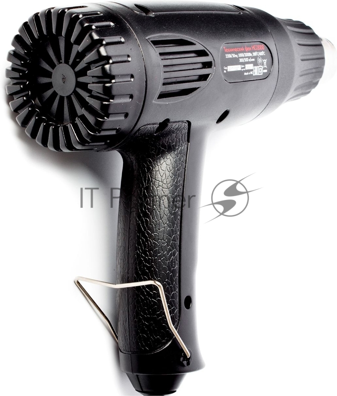 Технический фен HG2000. 1000ВТ/2000Вт режимы 300град/600град воздушный поток 300/550л/мин коробка 3 насадки вес- 1кг
