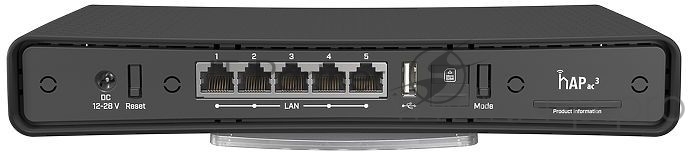 hAPac3 LTE6 kit with 716MHz four core CPU, 256MB RAM, 5 x Gigabit LAN, two wireless interfaces (built-in 2.4Ghz 802.11b/g/n two chain wireless with i