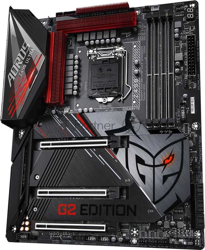 Z490 AORUS ULTRA G2 Edition, Socket 1200, Intel®Z490, 4xDDR4-2933, HDMI, 3xPCI-Ex16, 6xSATA3(RAID 0/1/5/10), 3xM.2, 8Ch Audio, 2,5GLan, Wi-Fi, (4+4)