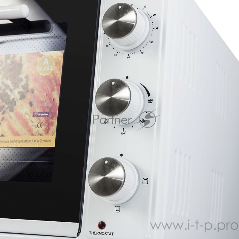 Мини-печь MAUNFELD GFSMO.20.5B Мини-печь MAUNFELD GFSMO.20.5B/ Электрическая мини-печь, 50см, 1300 Вт, механический программатор, решетка для гриля, прямоугольный противень, круглый противень белый цвет