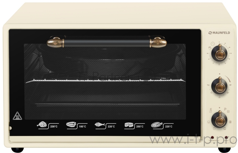 Мини-печь MAUNFELD Мини-печь MAUNFELD/ ширина 60 см, механическое управление, 45 л,конвекция, бежевый