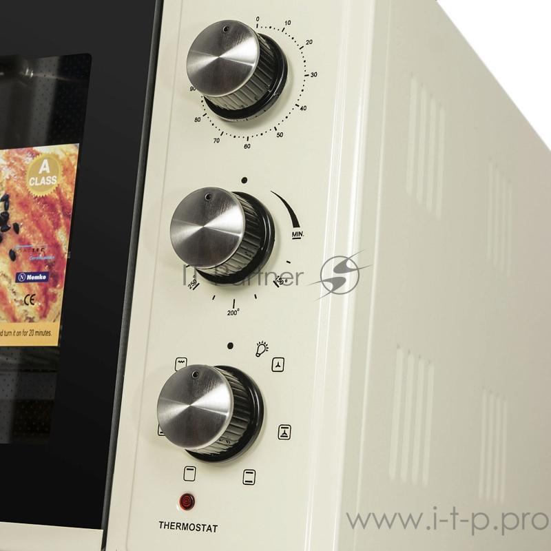 Мини-печь MAUNFELD Мини-печь MAUNFELD/ ширина 60 см, механическое управление, 45 л,конвекция, бежевый