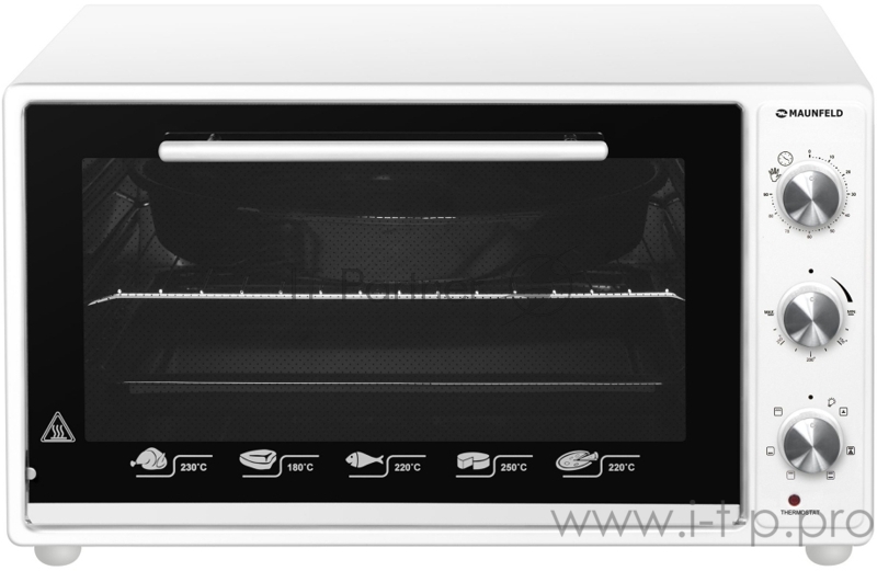 Мини-печь MAUNFELD Мини-печь MAUNFELD/ ширина 60 см, механическое управление, 45 л,конвекция, белый