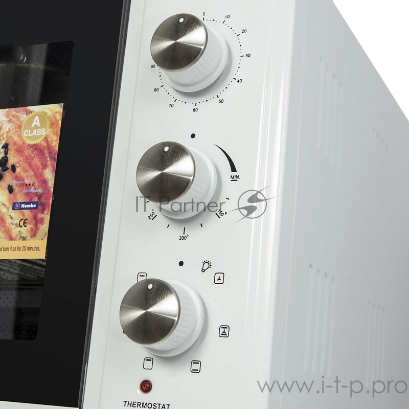 Мини-печь MAUNFELD Мини-печь MAUNFELD/ ширина 60 см, механическое управление, 45 л,конвекция, белый