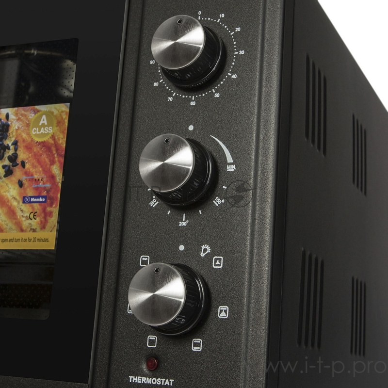 Мини-печь MAUNFELD Мини-печь MAUNFELD/ ширина 60 см, механическое управление, 45 л,конвекция, черный