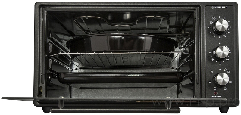Мини-печь MAUNFELD Мини-печь MAUNFELD/ ширина 60 см, механическое управление, 45 л,конвекция, черный