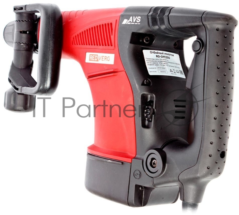 Отбойный молоток RD-DH1350. 1350Вт, 3700уд/мин, 20Дж, SDS-max, кейс, пика 350мм, зубило 18х350мм