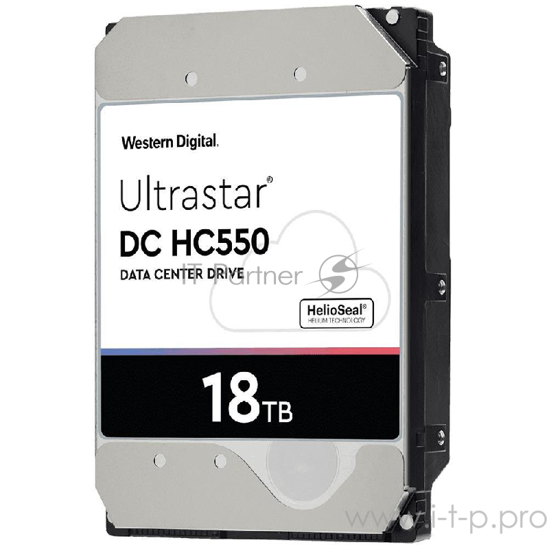 Жесткий диск WD Original SATA-III 18Tb 0F38459 WUH721818ALE6L4 Ultrastar DC HC550 (7200rpm) 512Mb 3.5