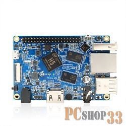 Компьютер Микрокомпьютер Orange Pi PC2, H5, 64bit, 1Gb, LAN с кабелем питания (42725)