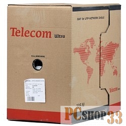 Кабель Telecom Кабель Ultra FTP кат. 5е 4 пары (305м) (0.48mm) CCA серый TFS44050E