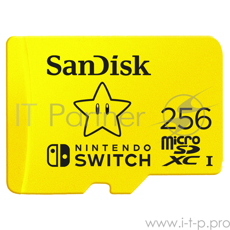 Карта памяти SanDisk and Nintendo Switch microSDXC, SQXAO, GNCZN, 256GB, V30, U3, C10, A1, UHS-1, Class-1, 100MB/s R, 90MB/s W, 4x6, Lifetime Limited